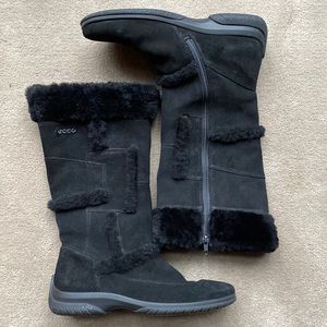 Ecco boots wool lining black EU37 , US 6/6.5